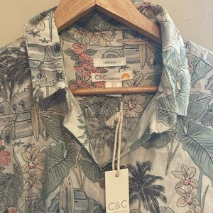 C& C California  Crop Floral Top